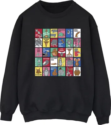 Obrázek produktu pro Tom And Jerry - dámská mikina "Grid Squares" BI40702 (M) (Black)