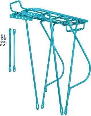 Produktbild von 28 Zoll Gepäckträger Fahrrad Trekking Citybike Streben 160mm Federklappe Türkis