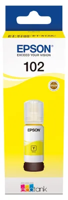 Produktbild von Epson 102 EcoTank Yellow ink bottle, Original, Gelb, Epson, - EcoTank ET-4750 - EcoTank ET-3750 - EcoTank ET-3700 - EcoTank ET-2750 - EcoTank ET-2700, 70 ml, Tintenstrahldrucker