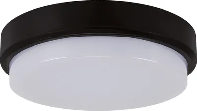 Produktbild von LED Deckenleuchte außen rund D: 17,5 cm IP65 Schwarz Weiß 4100 K neutralweißes Licht 1580 lm