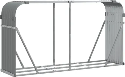 Obrázok produktu pre Držiak na polená bledosivý 180x45x100 cm pozinkovaná oceľ