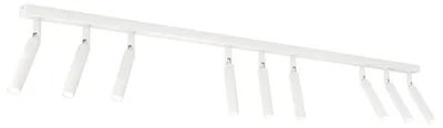 Image de Spot de plafond IVI blanc 9xG9x15W en métal, dimensions : 18x116x4 cm, IP20, Emibig