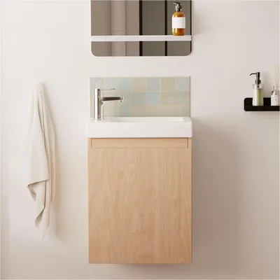 Image de Lave-mains LISA suspendu avec robinet chromé
