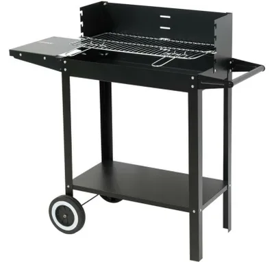 LUND Holzkohlegrill mit Ablage und Rost 48x26,5 cm