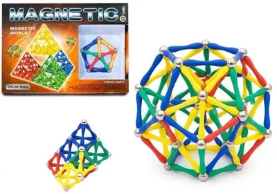 Zdjęcie produktu dla Klocki magnetyczne 52el świecące w ciemności - Pro-Kids
