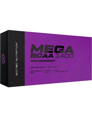 Immagine prodotto di Scitec Nutrition Mega BCAA 2300 120 capsule / aminoacidi BCAA / aminoacidi BCAA con complesso di vitamine B