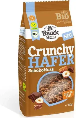 Produktbild von Bauck Mühle Hafer Crunchy SchokoNuss  glutenfrei 300 g