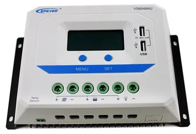 PWM-Solarladeregler 60A, 12/24/36/48V, LCD, USB
