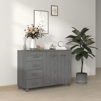 Immagine prodotto di vidaXL Credenza HAMAR grigio scuro 113x40x80 cm in legno di pino massiccio