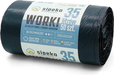 Obrázek produktu pro LDPE pytle na odpad SIPEKO 35L 50ks. ČERNÝ