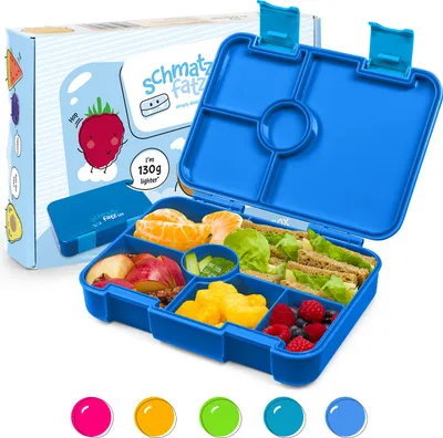 Produktbild von schmatzfatz by Klarstein Lite Lunchbox 6 Fächer 20,8x4,5x15 cm BPA-frei Tritan