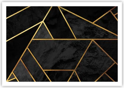 Produktbild von Poster - Poster ohne Rahmen - Abstraktion Gold Schwarz - 100x70 cm - Wand Bild - Wanddeko - Wandbilder - Kunstposter - Wandposter - Bilder - Kunstdruck - Wanddekoration - Wandbild - P2XAA100x70-4358