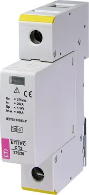 Produktbild von Überspannungsableiter T2 (C) ETITEC C T2 275/20 1+0