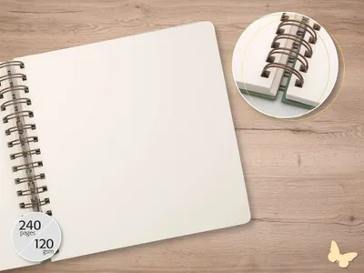 Obrázok produktu pre JOLIE JQ101, Vzor, Zelená, Ružová, Fialová, Biela, A5, 96 listy, Matný, 120 g/m²