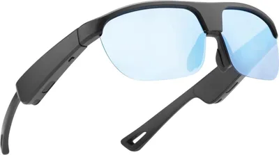 Image de Avizar, lunettes connectées modèle Atlas avec verres solaires teintés filtrant les UV, bleu