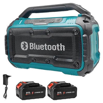 Zdjęcie produktu dla Głośnik Bluetooth, dwukanałowy, wodoodporny, 30 godzin odtwarzania, dwa akumulatory, głośnik