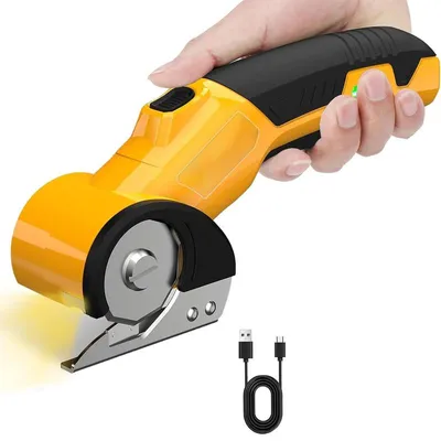 Produktbild von Elektrischer Kartonschneider kabellos, ideal zum Schneiden von Stoff, Leder, Teppich & Pappe, wiederaufladbare Akkuschere