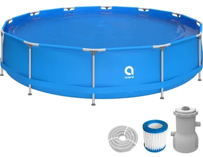 Produktbild von Avenli® Frame Pool Set 420 x 84 cm, Aufstellpool rund, mit Pumpe, blau