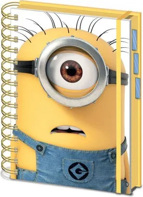 Produktbild von Offiziell lizenziertes Minions Notizbuch A5 mit Spiralbindung und 80 Seiten