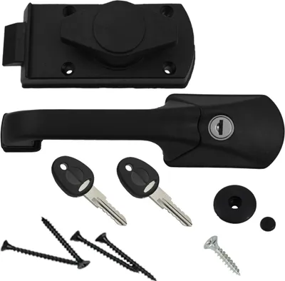 Produktbild von FAP Türschloss Schloss Türgriff  Wohnwagen Wohnmobil Caravan Boot schwarz komplett