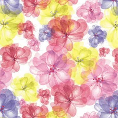 Immagine prodotto di Carta da regalo con fiori, acquerello, rosso, giallo, blu, 0,70 x 10 m - Compleanno