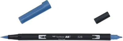 Produktbild von Tombow ABT-528, Fein, 1 Farben, Blau, Rundspitze & Bürstenspitze, 0,3 mm, Schwarz
