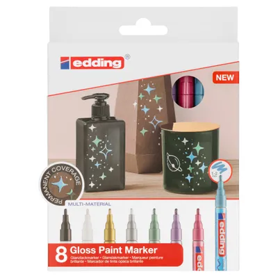 Obrázek produktu pro edding 751 lesklý popisovač barev assorted (sada 8 ks)