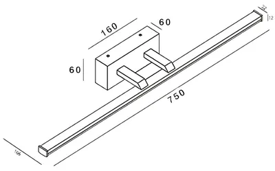 Produktbild von Nala LED-Wandleuchte, 15W, 1850lm, 3000K, IP44, Metall- und Methacrylat-Chrom-Optik, modernes Design für den Innen- sowie Außenbereich.