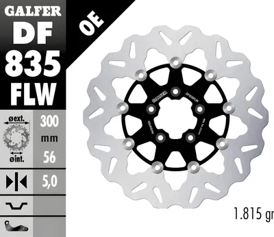 Produktbild von Bremsscheibe Set Galfer 2x DF835FLW WAVE® schwimmend vorne 300x5mm für Harley Davidson FLTRX Road Glide 1868 ccm Bj. 2023 - 2024
