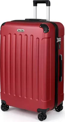Produktbild von Mofut Koffer, Reisekoffer Hartschale Hardcase Doppeltragegriff mit Zahlenschloss, mit 360° Leichtlauf-Rollen (XL Rot)