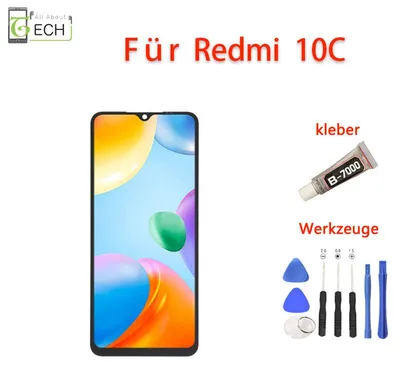Produktbild von Für Xiaomi Redmi 10C LCD Display (220333QAG) Touch Screen Bildschirm Schwarz