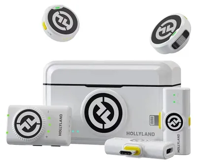 Productafbeelding van Lavalier-microfoon, draadloze verbinding, hoogwaardige audiokwaliteit, combinatieversie, wit