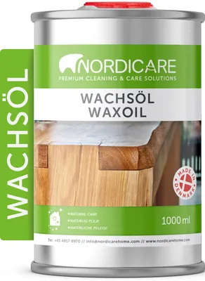 Produktbild von Nordicare Hartwachsöl [1L] farblos zur Holz-Pflege I Holzwachs farblos Öl für vielfältige Holzarten I Wachs Holzöl, Wachsöl für Holz, Holzpflegeöl