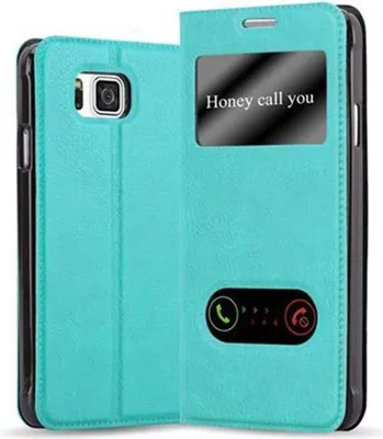 Image de Cadorabo Housse pour Samsung Galaxy ALPHA Housse turquoise Housse pour portable Book Case Cover Etui