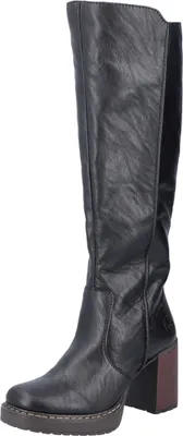 Produktbild von Rieker Damen Stiefel Langschaft Blockabsatz Plateau Y4190, Größe:40 EU, Farbe:Schwarz