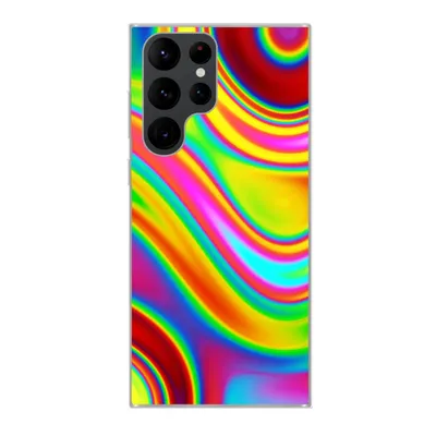 Produktbild von MuchoWow® Handyhülle Schutzhülle Hülle für Samsung Galaxy S22 Ultra Kunst - Wellen - Farben - Psychedelisch Silikon Softcase Handy Hülle - Abbildung
