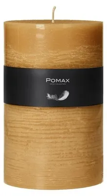 Zdjęcie produktu dla Świeca Pomax, wykonana z wosku parafinowego, koloru słonecznego, średnica 10 cm, wysokość 15 cm