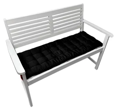 Immagine prodotto di Cuscino per panca da giardino - 120 x 40 x 4 cm - Impermeabile - Nero