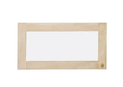 Image de MASSIVMOEBEL24 | Miroir horizontal 115x60cm - Bois d'acacia blanchi (White stone) - NATURE WHITE #01