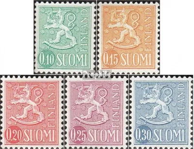 Produktbild von Briefmarken Finnland 1963 Mi 556x I-561x I (kompl.Ausg.) postfrisch Freimarken