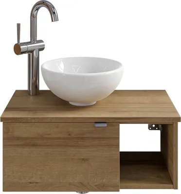Produktbild von Pelipal Serie 6915 SET-044-036 Waschtisch mit Unterschrank bestehend aus: Keramik-Aufsatzbecken, Waschtischplatte, Waschtischunterschrank