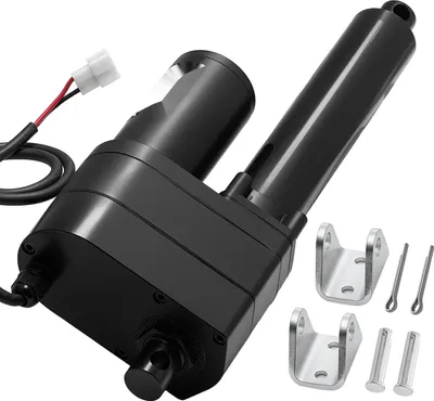 Zdjęcie produktu dla Napęd liniowy / siłownik liniowy – 12 V, skok 200 mm – siła 9000 N – prędkość 5 mm/s – stopień ochrony IP65 – uchwyty montażowe w zestawie