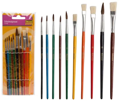 Produktbild von Idena Schulmalpinsel-Set 10tlg.