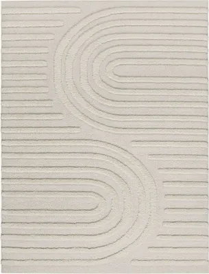 Produktbild von TT Home Wohnzimmer Teppich Hochflor Langflor Schlafzimmer Boho Design 3D Design Skandi Design Modern Unifarben Größe 120x160 cm