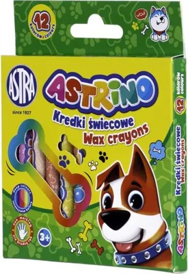 Produktbild von ASTRINO Kinder-Wachsmalkreiden, 12er-Set, 316121003