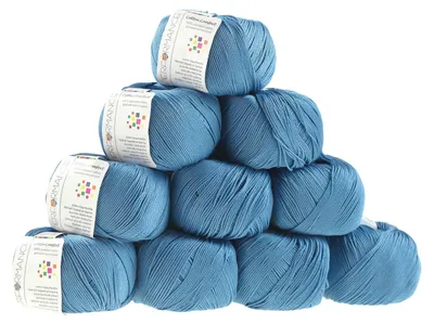 Strickgarn Cotton Comfort blau