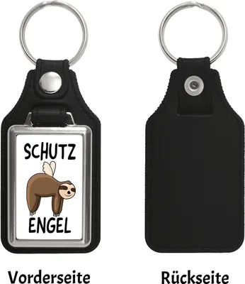 Produktbild von Schutzengel Faultier Schlüsselanhänger mit Kunstleder-Anhänger