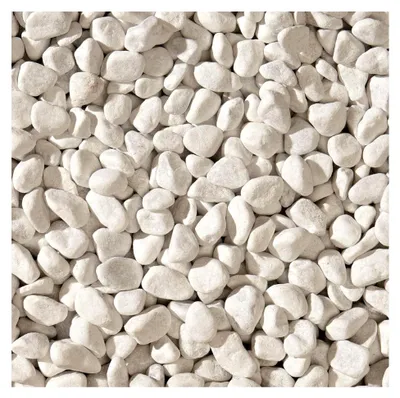 Produktbild von Marmorkies Carrara - schneeweißer Zierkies für Garten und Teich, 25 kg Sack, Körnung 15-25 mm