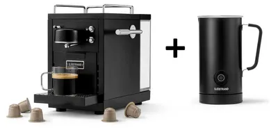 Produktbild von Sjöstrand Set Kapsel-Kaffeemaschine + Milchaufschäumer Schwarz