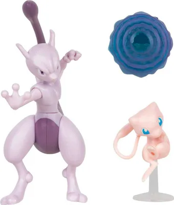 Produktbild von Jazwares Pokémon Mewtwo & Mew Figur & 10 Cm 5 Cm 2 Einheiten Rosa  Rosa One Size